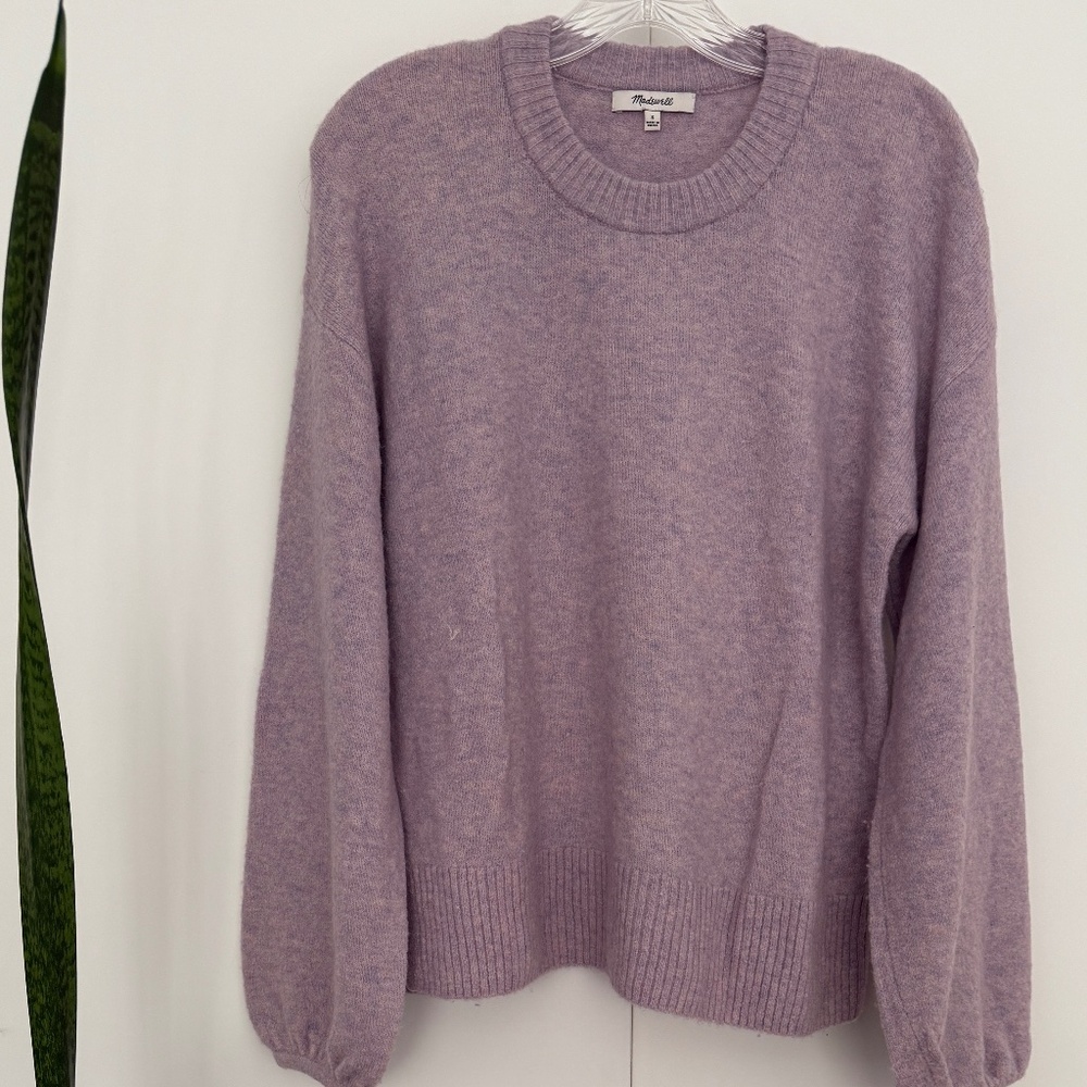 Madewell Purple Sweater Wide Sleeved Size Small